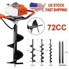 6272cc Post Hole Digger Gas Powered Earth Auger Borer Fence Ground Drill Withbits