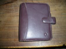 Brown Nappa Leather Franklin Covey Planner Binder Organizer 6 Ring Snap