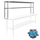 Open Box - Stainless Steel Commercial Kitchen Prep Table Wide Double Overshelf