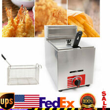 10l Commercial Deep Fryer Countertop Propane Lpg Gas Fryer Pot With Basket Usa