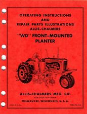 Allis Chalmers Wd Front Mounted Planter Operating Amp Repair Manual Kpc1