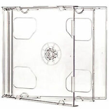 25 Standard 104 Mm Jewel Case Double Cd Dvd Disc Storage Assembled Clear Tray