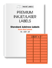 100 Sheets 3000 Labels Neon Red Fast Peel Address Mailing 1 X 2 58 30 Up