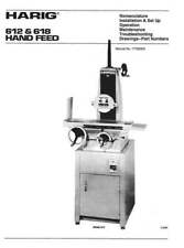 Operator Maintenance Manual Fits Harig 612 618 Hand Feed Surface Grinder