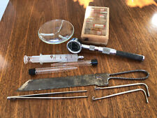 Vintage Medical Amp Lab Equipment Tools Pyrex Clauss Copeland Bone Saw Slides