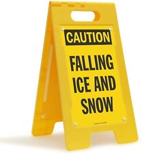 Smartsign Caution Falling Ice Amp Snow Folding Floor Sign 25 X 12 Plastic