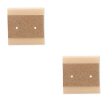 2599pk Earring Display Hanging Card Plastic Velour Tan Beige 1x1 Square 25 Qty