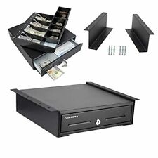 Mini Cash Register Drawer With Under Counter Mounting Metal 4 Bill 5 Coin Black