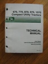 John Deere 670 770 870 970 1070 Tractor Repair Technical Manual Original