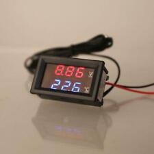 12v24v Led Display Car Voltage Amp Water Temperature Gauge Voltmeter Thermometer
