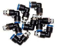 10 Pieces Pneumatic 14 Tube X 18 Npt Male Swivel L Push To Connect Fitting