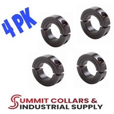 12 Double Split Steel New Clamping Shaft Collar Black Oxide Qty 4 Free Ship