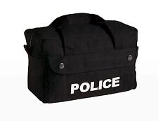 Small Black Canvas Police Logo Gear Bag