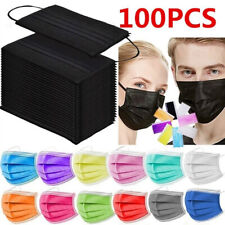 100pcs Masks Surgical 3layer Anti Dust Disposable Face Mask Respiratory Us