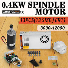 Cnc 04kw Spindle Motor Er11 Amp Mach3 Pwm Controller Amp Mount Cheap Kit Engraving