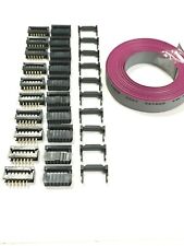 Flat Cable 12 Pins 12 Wires Idc Ribbon 12 Ft X 15mm Wide Amp 10 Set Idc Connector