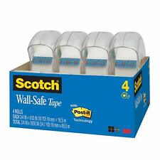 Scotch Wall Safe Tape Standard Width 34 X 650 Inches 4 Rolls 4183