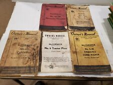 5 Vintage 1950s Mccormick Ih Owners Manual Cultivator Corn Tractor