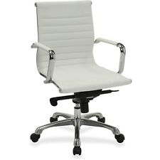 Lorell Modern Mid Back Chair 24 34x25x39 38 White 59503