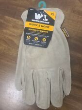 Wells Lamont Work Amp Home Heavy Duty Cowhide Gloves Adjustable Wrist Size Xl New