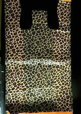 25 Leopard Print Plastic T Shirt Retail Shopping Bags Handle 115 X 6 X 21