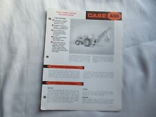 Case 430 Utility Wheel Tractor Backhoe Loader Specification Sheet Brochure