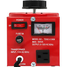 500w Variable Transformer 0 130v Ac Voltage Regulator 5amp Metered
