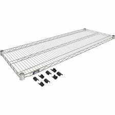 Nexel Silver Epoxy Wire Shelf Withclips 60w X 24d