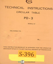 Sip Pd 3 Circular Table Technical Instructions Manual