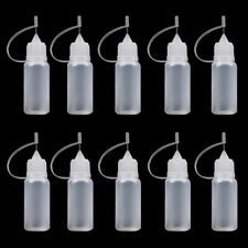 10ml Empty Plastic Squeezable Liquid Solvents Dropper Bottle Needle Tip 10pack