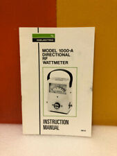 Dielectric Ib012a Model 1000 A Directional Rf Wattmeter Instruction Manual