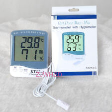 Digital Thermometer Hygrometer Humidity Monitor Amp Probe For Egg Incubator Hive