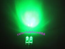 1000pcs 3mm Green Round Flangeless Water Clear Bright Led Leds Lamp Light New