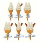 Whippy Ice Cream Cone Stickers Set Of 6 - 16cm High Catering Van Die Cut Decals