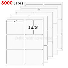 3000 4 X 3 13 Laserink Address Shipping Self Adhesive Labels 6 Per Sheet Us