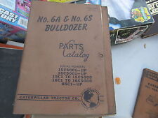 Caterpillar Vintage Parts Book 6a 6s Bulldozer