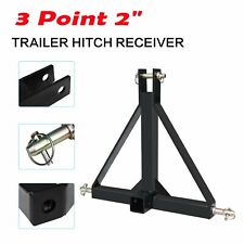 Heavy Duty 3 Point 2 Trailer Hitch Receiver Category 1 Tractor Tow Drawbar Pull
