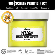 Ecotex Yellow Premium Water Based Ink For Screen Printing Quart 32oz