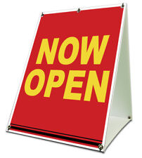 Now Open Sidewalk A Frame 18x24 Outdoor Vinyl Grand Opening Retail Sign