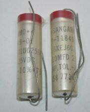 Lot Of 2 Vintage Nos Sangamo Capacitors 600mfd 25vdc 10 10 11849 01