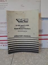 Original 1983 White 2 135 2 155 Series 3 Field Boss Tractor Operators Manual