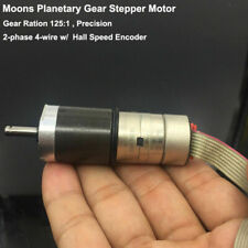 Moons Mini Planetary Metal Gear Stepper Motor 2 Phase 4 Wire Speed Encoder Hall