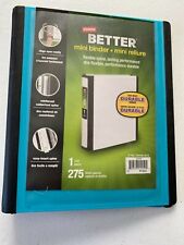 Staples Better Mini 1 Inch D 3 Ring View Binders Teal 20948