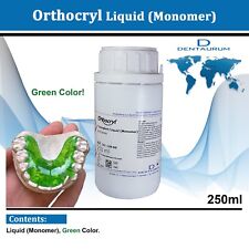 Dental Dentaurum Orthodontic Orthocryl Clear Acryl Resin Liquid 250ml Green