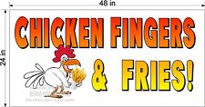 Chicken Fingers Amp French Fries Banner 2 X 4 Vinyl New