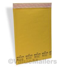 100 2 Kraft 85x12 Ecolite Bubble Mailers Padded Envelopes 100 10x13 Clr Bags