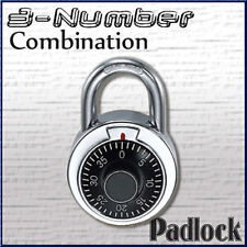 Combination Lock Dial Padlock Hardened 50mm Steel Gym Locker Bike School Bu 413l
