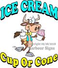 Ice Cream Cup Or Cone Decal Choose Your Size Concession Food Truck Sticker