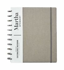 Brand New Martha Stewart Linen Letter Discbound Notebook Grey