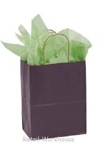 Paper Shopping Bags 25 Plum Purple Retail Merchandise 8 X 4 X 10 Cub